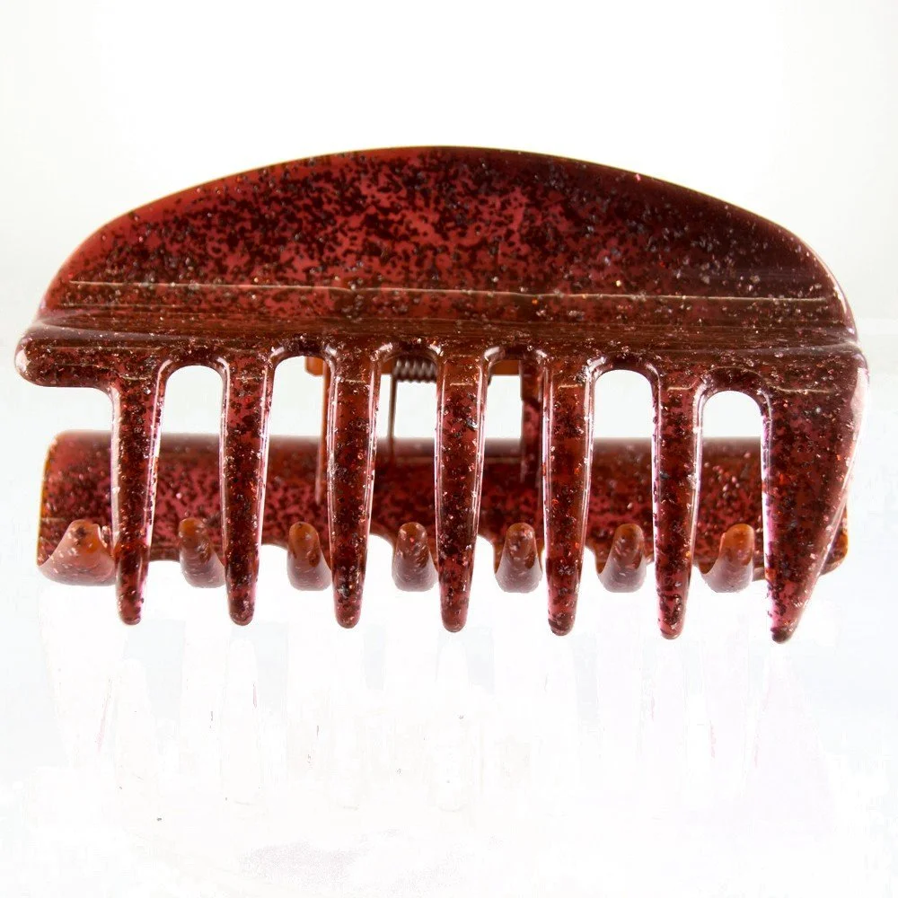 Заколка для волос больших волос WeLoveBeads 10 см Красная с серебряными блестками, фото №1 Заколка для волос больших волос WeLoveBeads 10 см Красная с серебряными блестками, фото №1