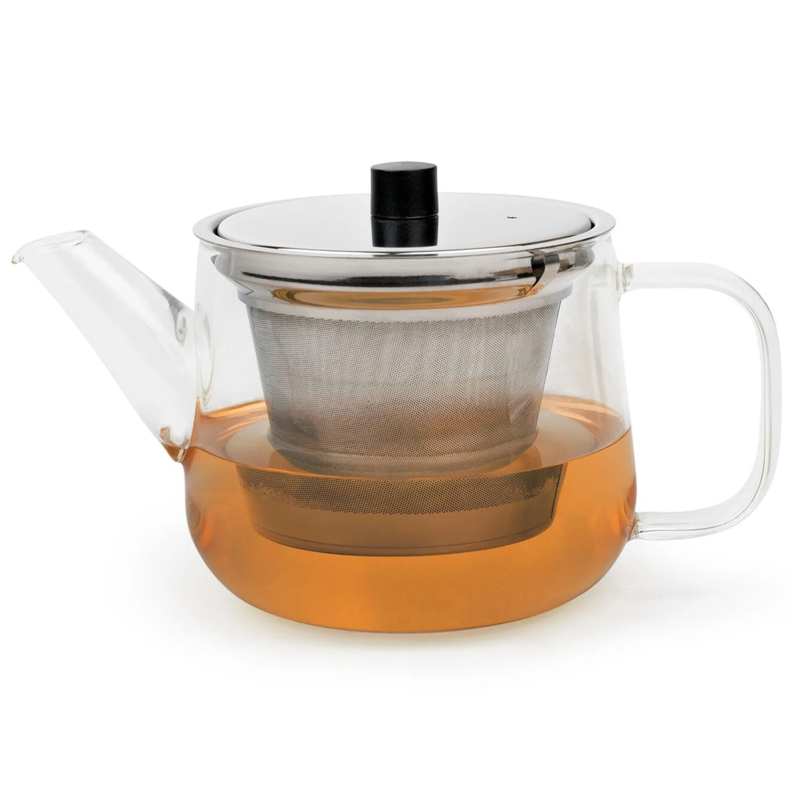 Чайник-заварник Скляний Bredemeijer 1.1 літра з фільтром з нержавіючої сталі та чорною дерев'яною підставкою, фото №5