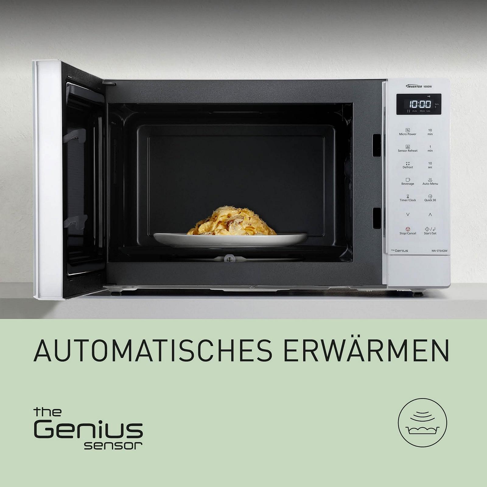 Микроволновая печь Panasonic NN-ST64QWEPG 32 л Инверторная 1000 Вт 20 программ Touch Control White, фото №6 Микроволновая печь Panasonic NN-ST64QWEPG 32 л Инверторная 1000 Вт 20 программ Touch Control White, фото №6