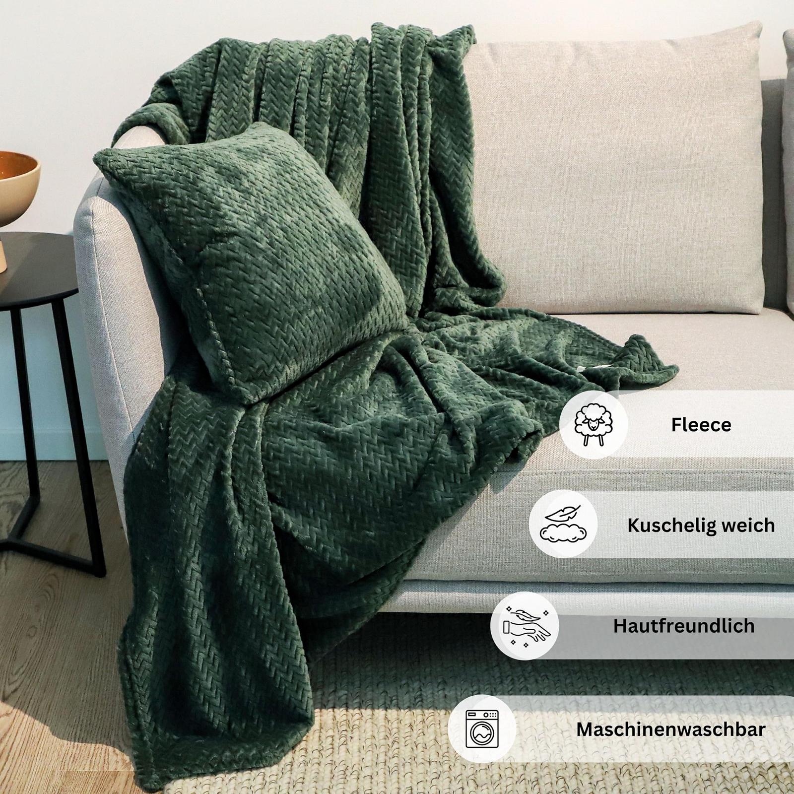 Комплект Плед Покривало Esprit Premium Плед 140 x 190 см + Наволочка 45 x 45 см Білий, фото №3