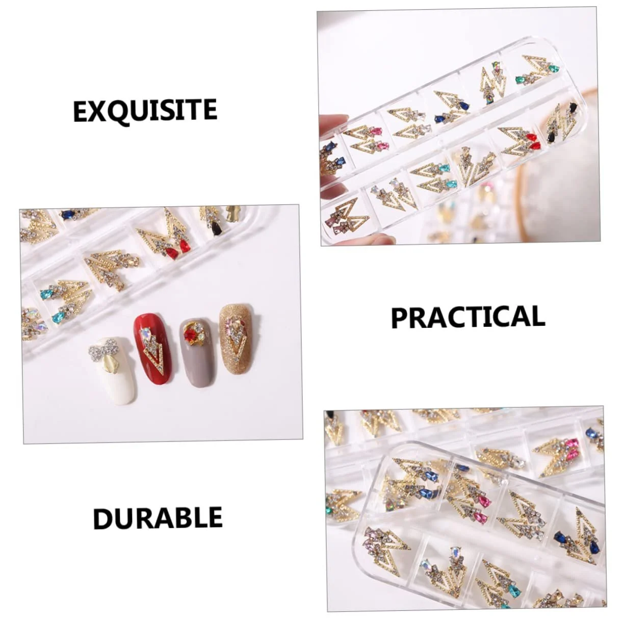 Украшения для ногтей Healeved, 72 шт., блестящие стразы для дизайна ногтей, фото №8