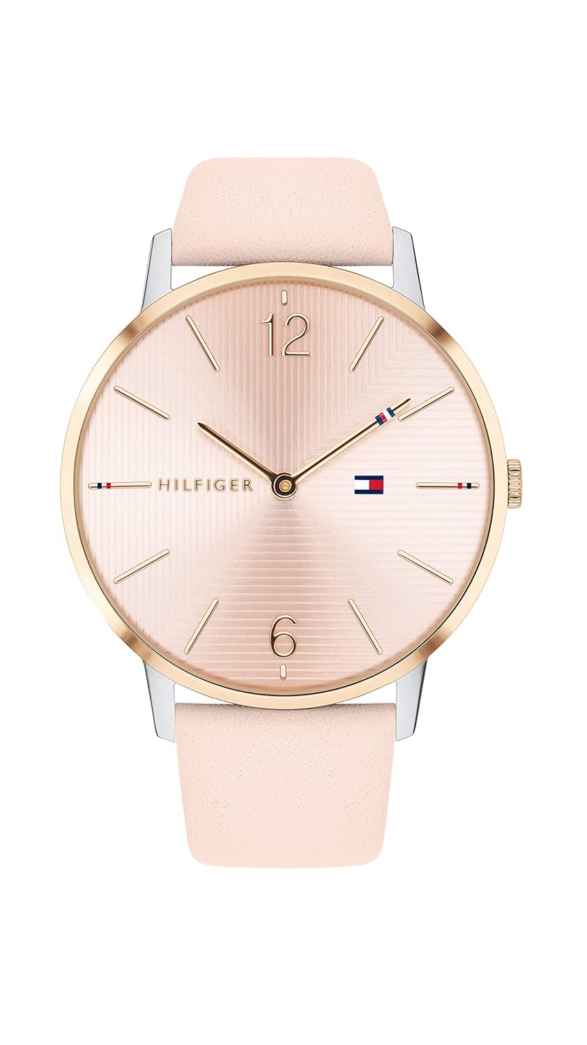 Наручний годинник Tommy Hilfiger, аналоговий, кварцовий, для жінок, з рожевим шкіряним ремінцем - 1781973 та наручний годинник, аналоговий, кварцовий, для чоловіків, з темно-синім нейлоновим ремінцем - 1791844, в комплекті з кварцовим годинником, фото №2