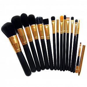 Набор кистей для макияжа Pro 15 шт. synthetic.ua - Фото 1