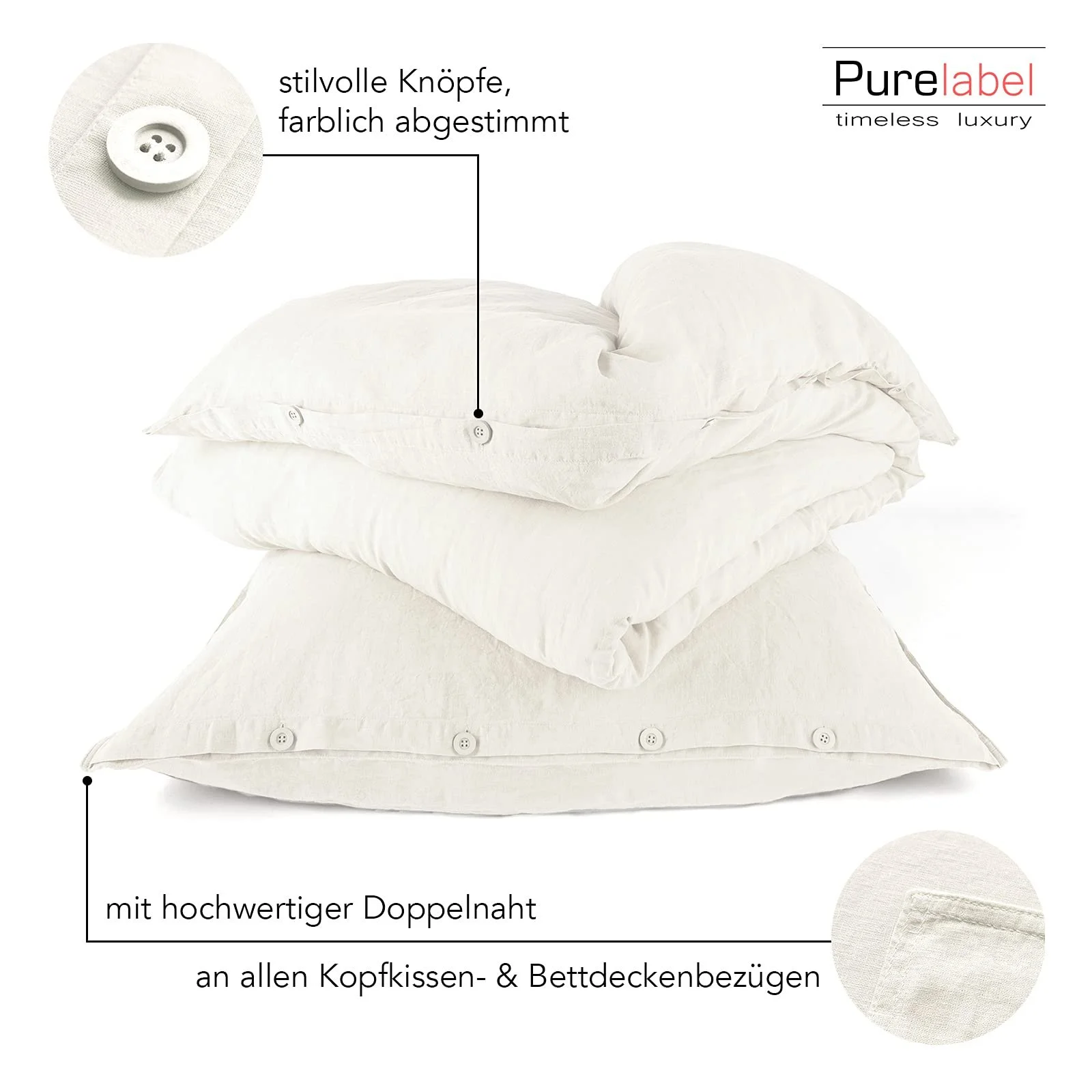 Комплект постільної білизни Pure Lable Напівльон 135 x 200 см Білий, фото №4