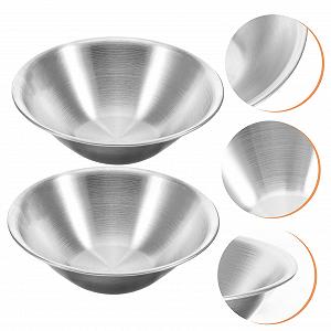 Миска Kisangel 8 шт., салатник, миска для супа, десертная миска, конфетница, миска для корма из нержавеющей стали, миска для лапши для кухни, кемпинга, посуда из нержавеющей стали synthetic.ua - Фото 1