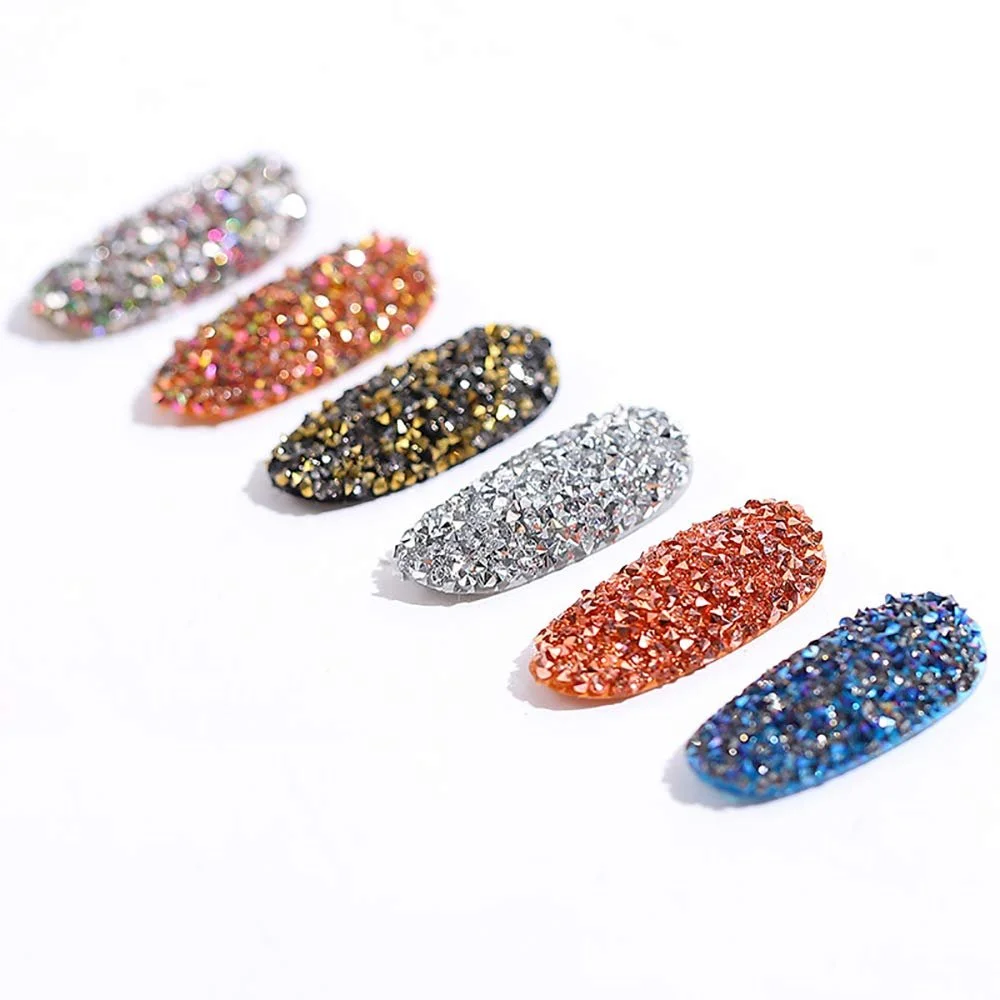 Стразы для ногтей Блестки Прямоугольник Белый Серый, фото №4