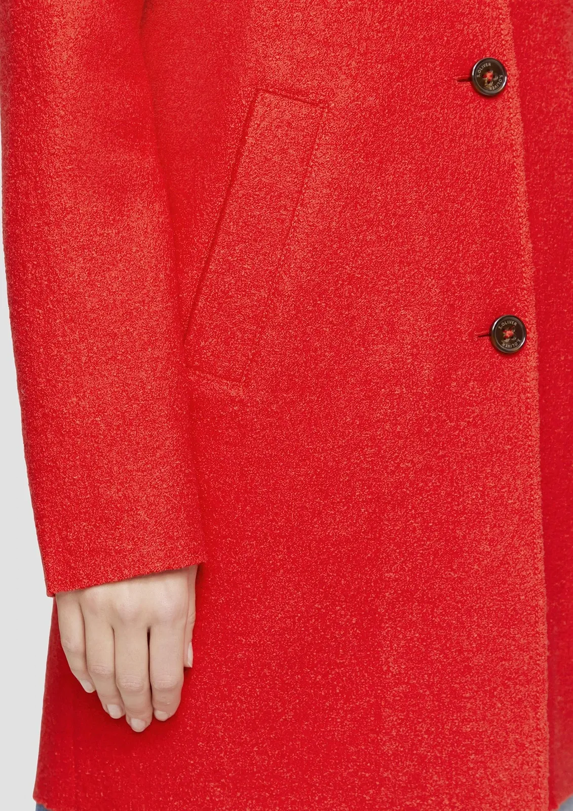 Пальто s.Oliver с коротким открытым краем без подкладки, смесь шерсти, фото №3