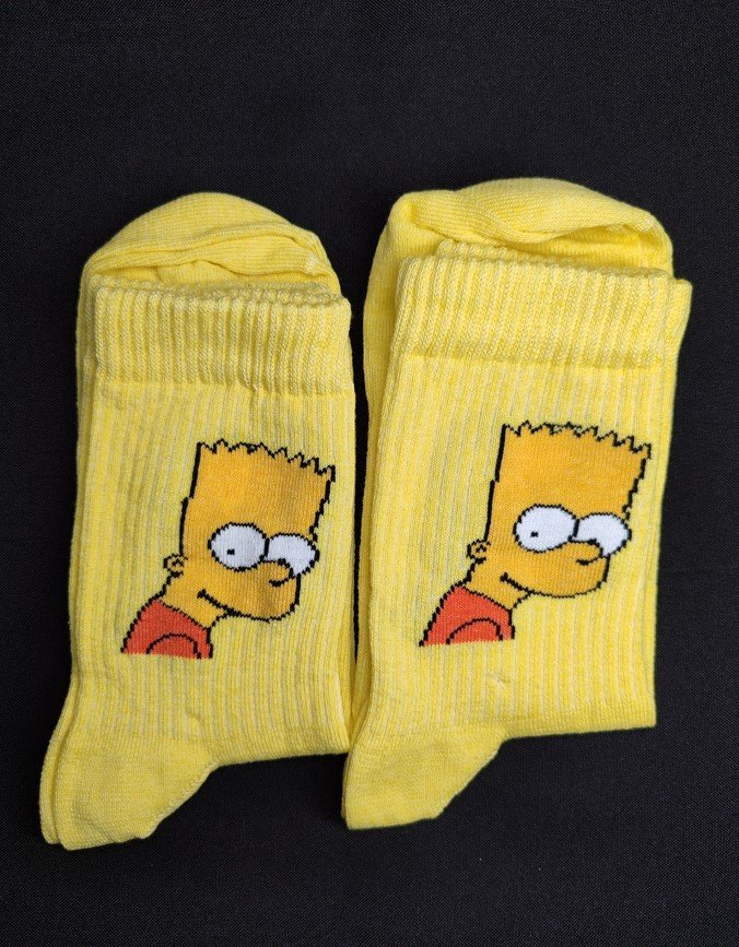 Чоловічі молодіжні шкарпетки високі демісезонні жовті 39 - 44 розмір, фото №1