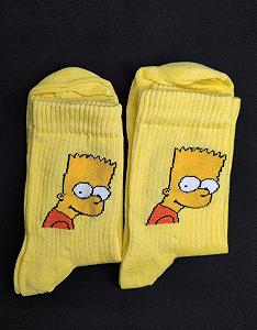 Чоловічі молодіжні шкарпетки високі демісезонні жовті 39 - 44 розмір - Фото 1