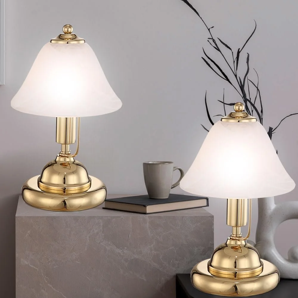 Настільна лампа etc-shop E14 17 x 27 см латунь, фото №4