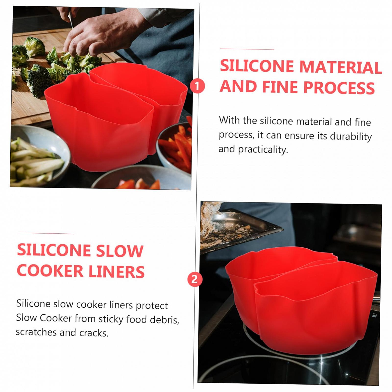 Вставка для мультиварки PHENOFICE Slowcooker силиконовая красная, фото №4