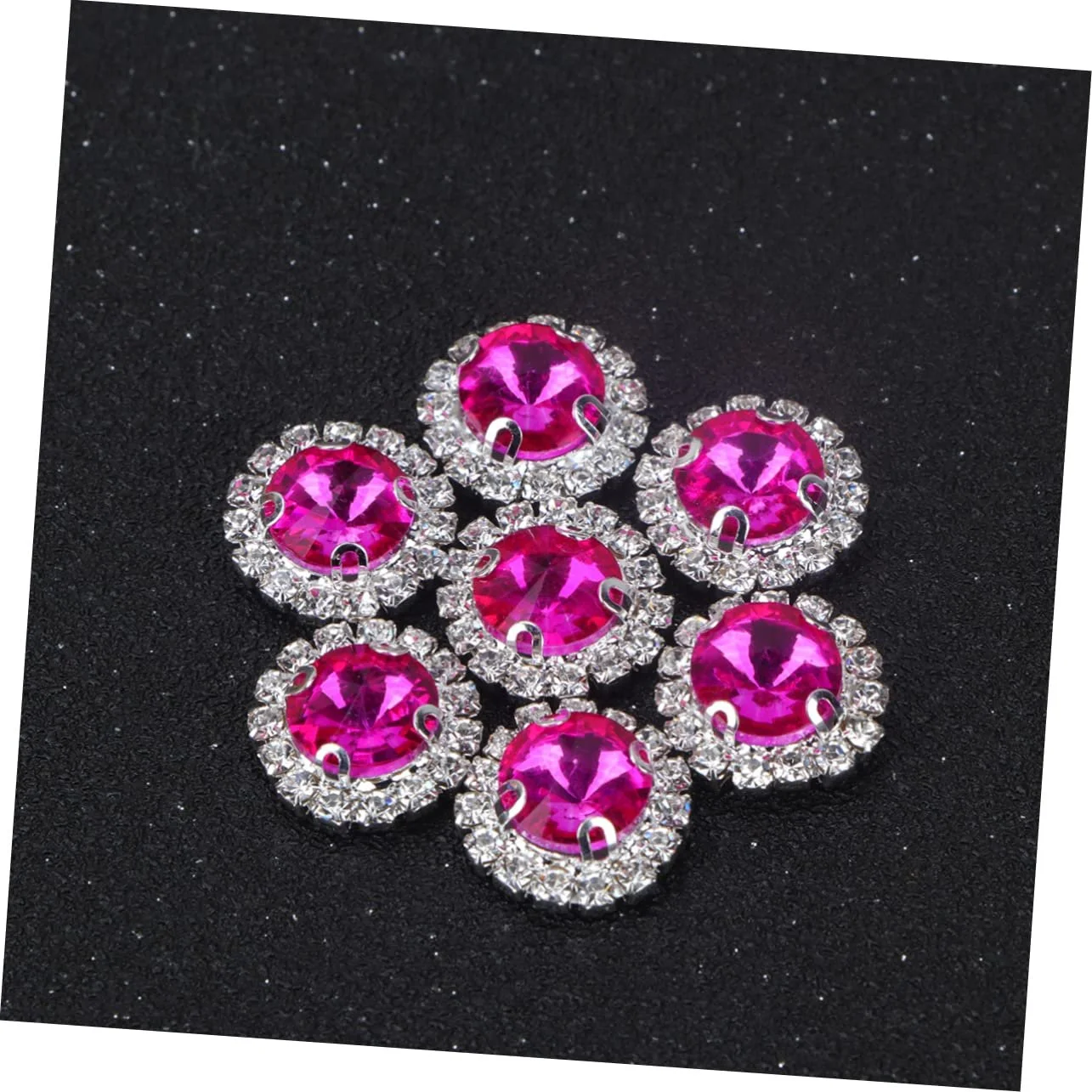 Стрази Плоскі круглі 20 шт. Рожеве золото, фото №4