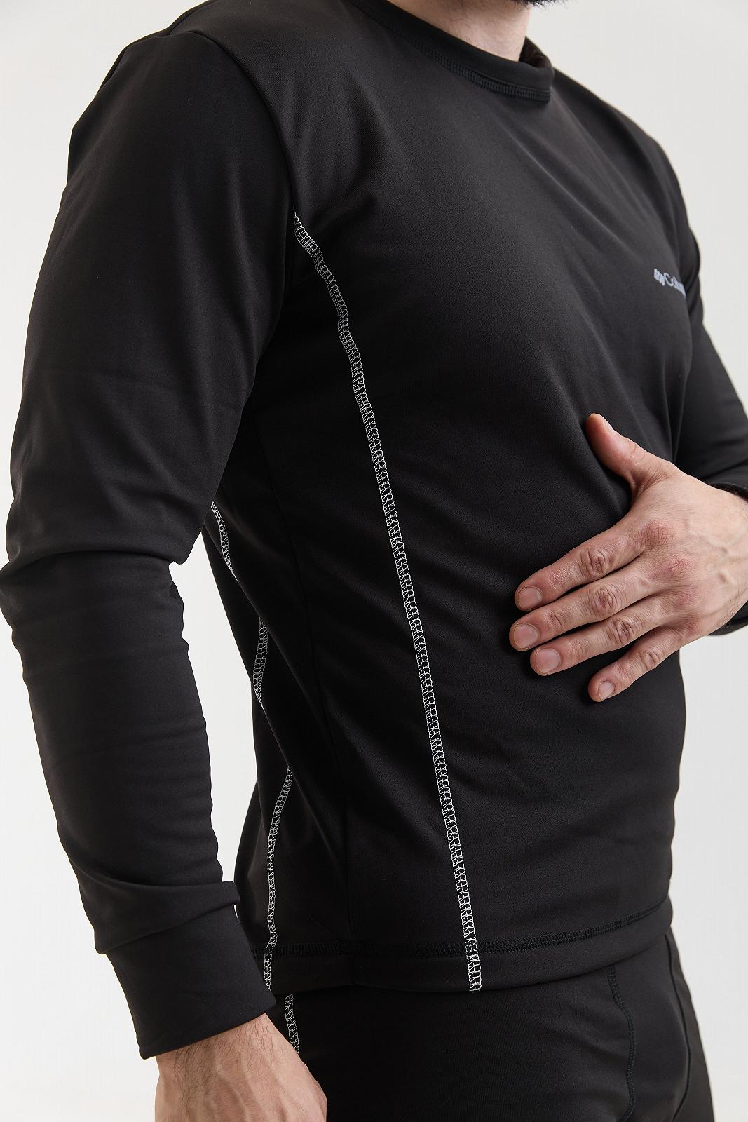 Термобілизна чоловіча Columbia чорний комлпект зимовий на флісі Коламбія, фото №10