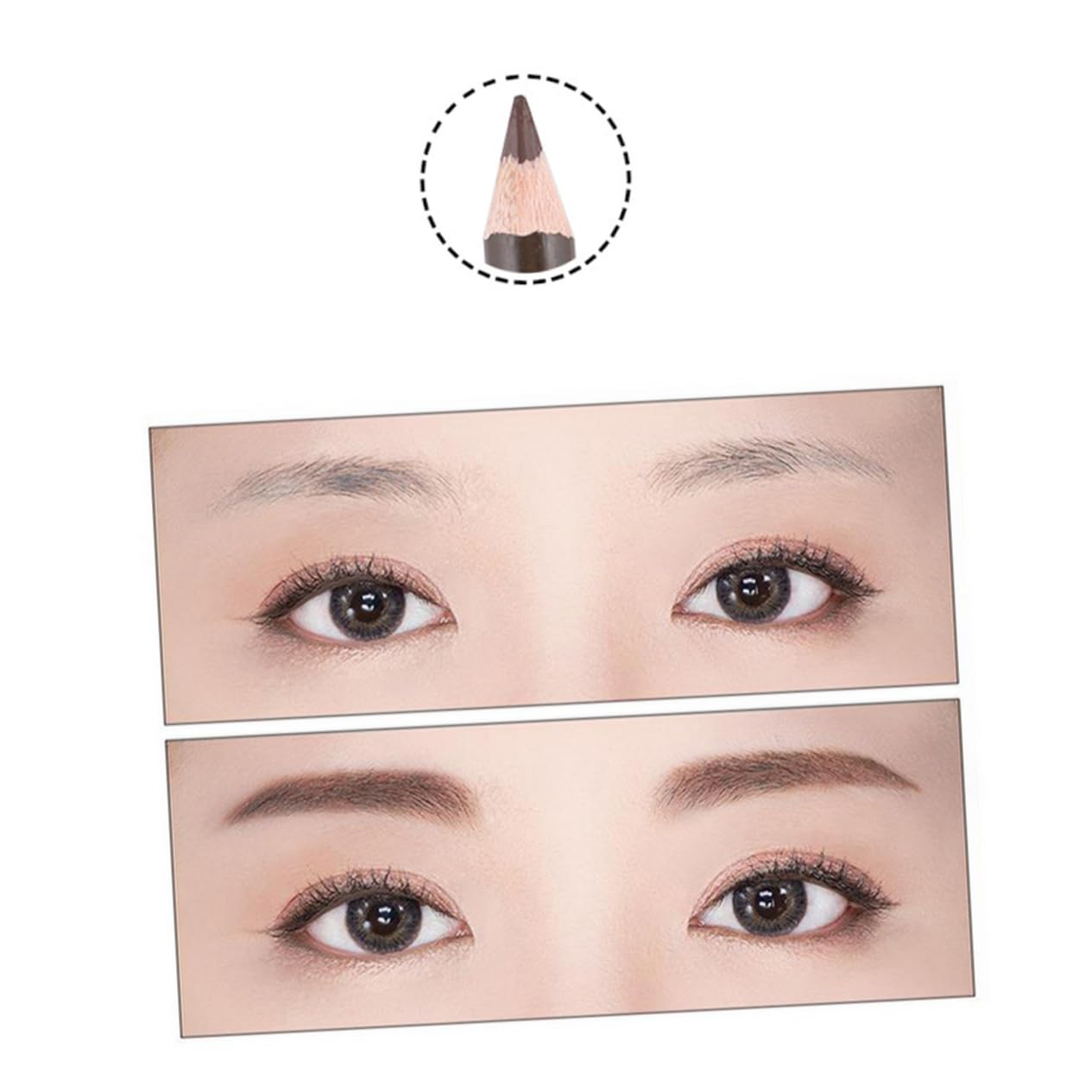 Карандаш для бровей HONMEET с двойной головкой коричневый, фото №7