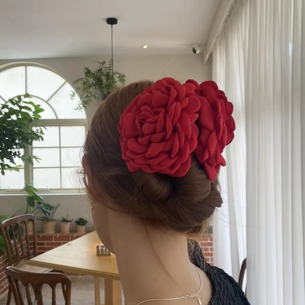 Заколка для волос Yjcnelcr с розами для женщин, шпилька для волос, украшение для волос для девочек, фото №5