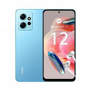 Смартфон Xiaomi Redmi Note 12 4/128GB 6.67" FHD+ AMOLED 5000mAh 50MP 33W Dual SIM + Наушники Ice Blue - Фото 1
