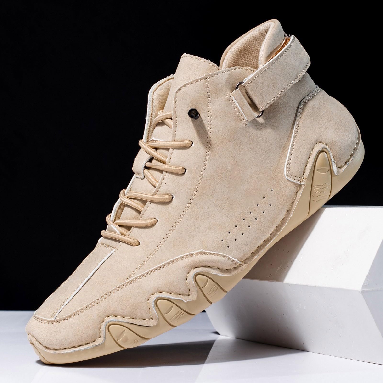 Ботинки Beck Italian Shoes Высокие Кожаные Ручной Работы Водонепроницаемые Нескользящие Унисекс для Хайкинга, Кемпинга и Вождения, фото №4
