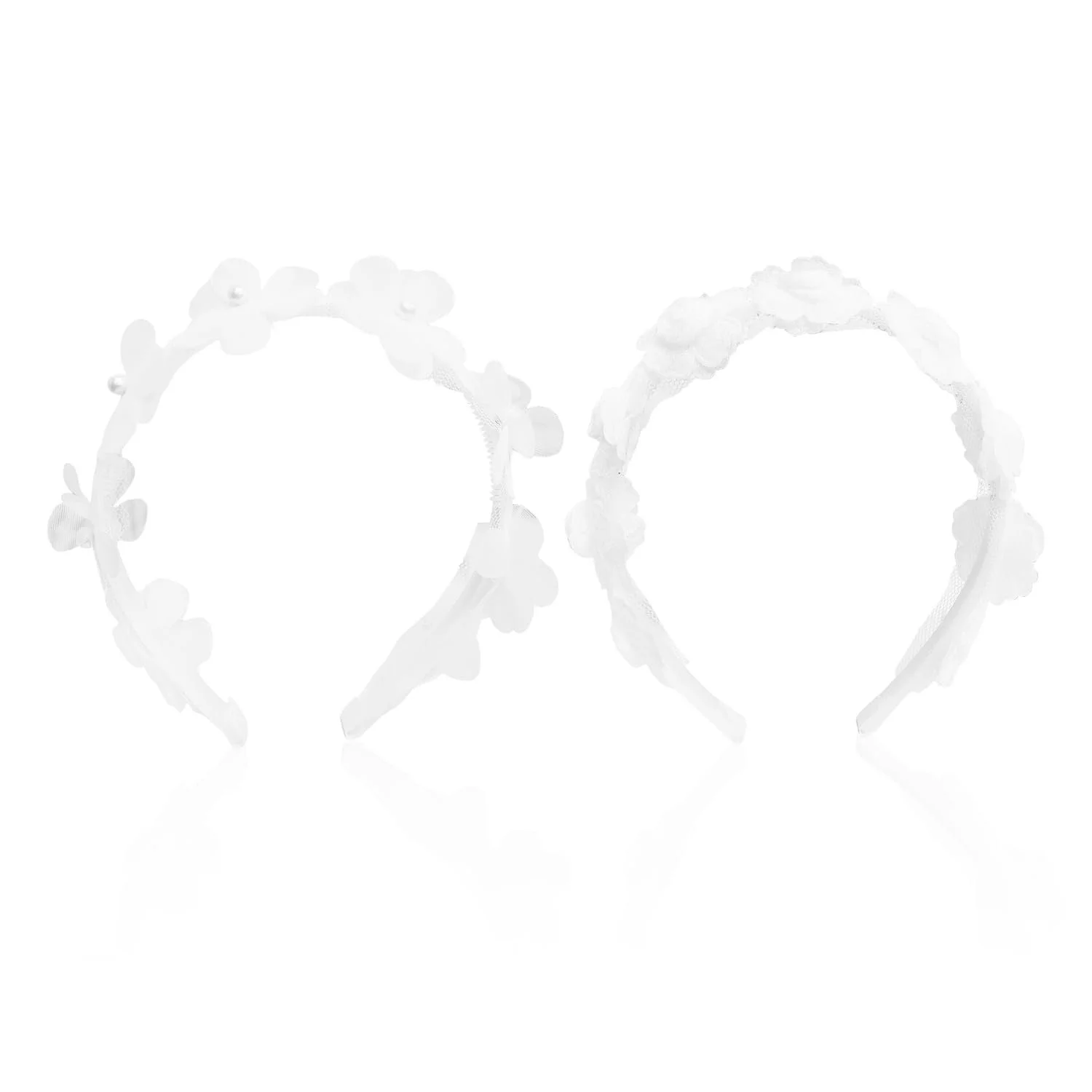 Обруч Цветочный Кружевной Белый, фото №1