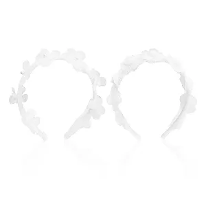 Обруч Цветочный Кружевной Белый - Фото 1