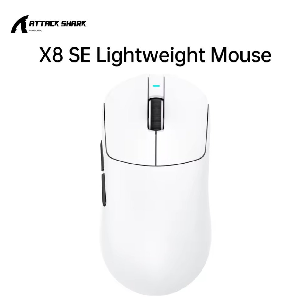 Ігрова миша Attack Shark X8SE PAW3311 25000DPI 400IPS 40G 1000Hz White, фото №1