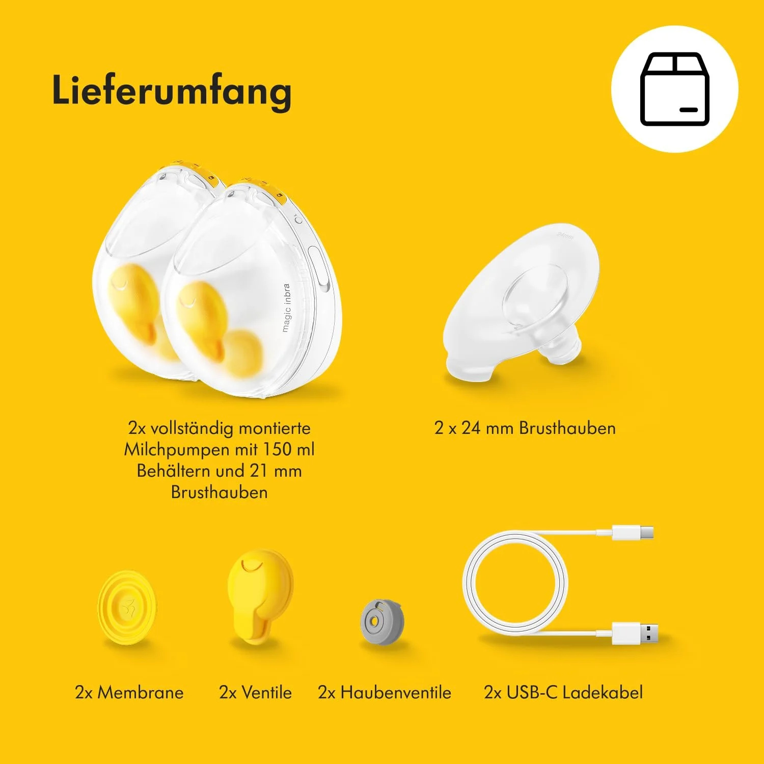 Молоковідсмоктувач подвійний Medela Magic InBra портативний з FluidFeel Technology, App Connectivity, Sensor Control, фото №16 Молоковідсмоктувач подвійний Medela Magic InBra портативний з FluidFeel Technology, App Connectivity, Sensor Control, фото №16