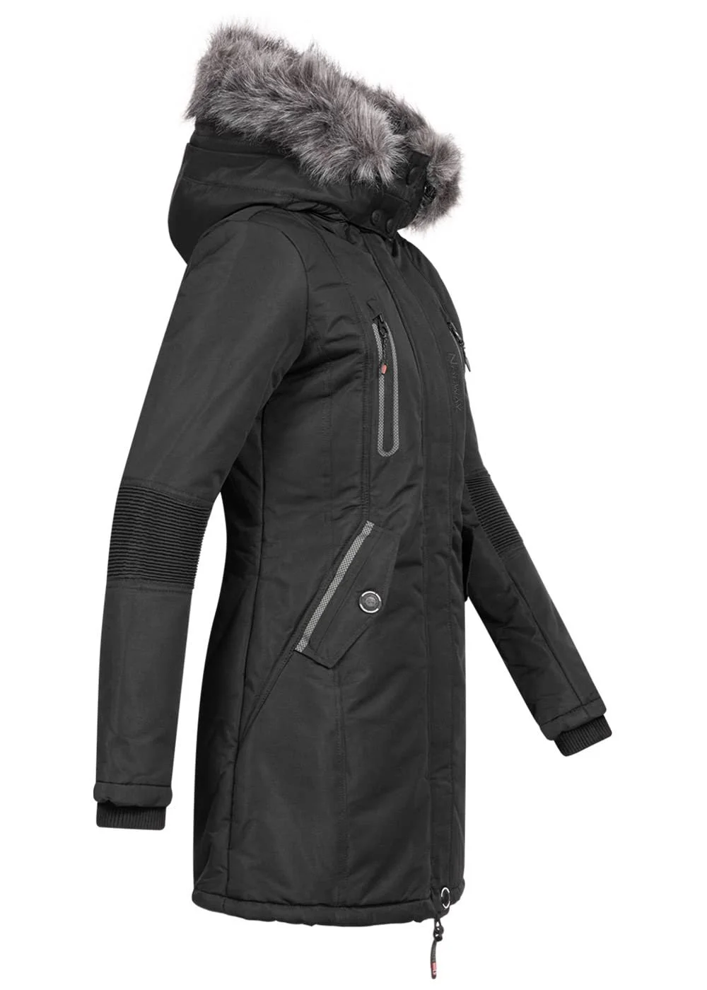 Жіноча зимова парка Geographical Norway Coracle / Coraly XL з хутряним капюшоном, фото №3
