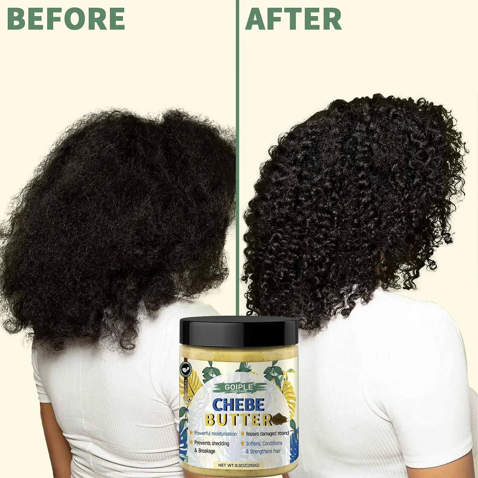 Масло Chebe для росту волосся для чоловіків і жінок, жир Chebe для волосся, з глибоким зволоженням для росту волосся, фото №5