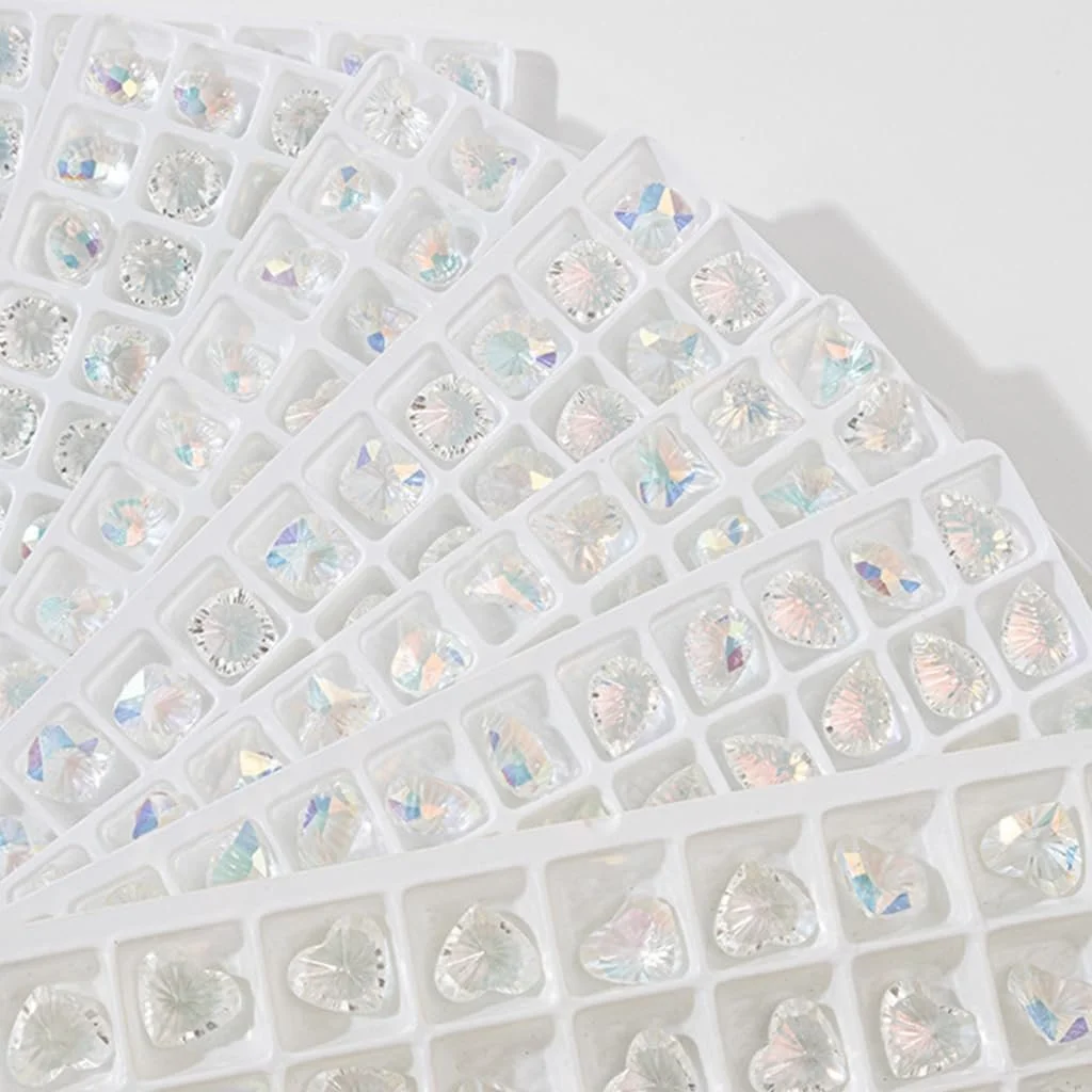 Стразы Сердце, Прямоугольник, 3D-кристаллы, 20 шт, фото №7