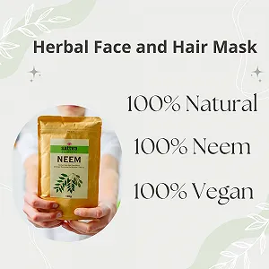 Маска для лица и волос Sattva Neem - маска против прыщей, маска против черных точек для мужчин и женщин - маска для ухода за кожей лица - для жирной кожи - для жирной кожи головы и перхоти - 100 г synthetic.ua - Фото 1