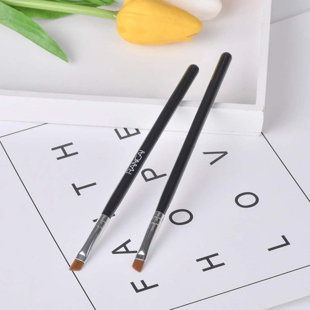 Кисти для макияжа minkissy 15 штук, скошенная, фото №6