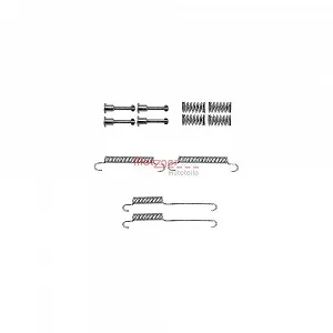 Монтажный комплект, колодки стояночного тормоза METZGER 105-0892, задний мост - Фото 1