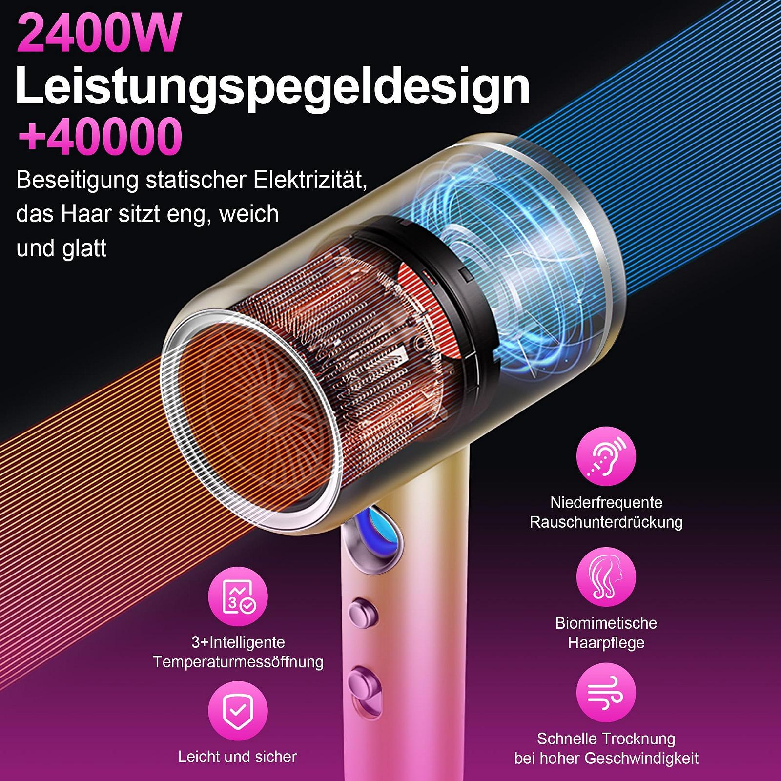 Фен Tisoutec Professional Ion 2400 Вт з насадками 4-в-1, фото №6