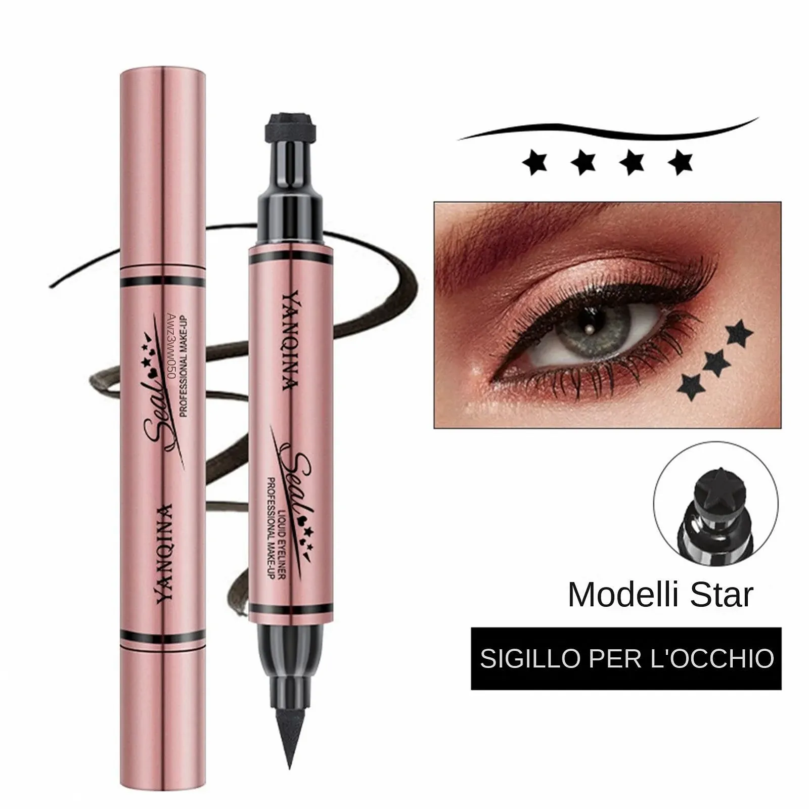 Підводка для очей з штампом у вигляді серця двостороння, фото №4