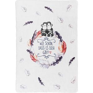 Одеяло Sherpa Sheepworld "Как хорошо, что ты есть", флисовое одеяло, полиэстер, 130 x 180 см, с принтом - Фото 1