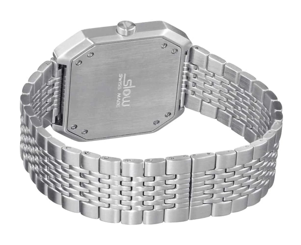 Часы однострелочные Slow Jo 02 Swiss Унисекс Аналоговый 24-часовой дисплей Браслет из нержавеющей стали Серебристый, Черный, Браслет, фото №3 Часы однострелочные Slow Jo 02 Swiss Унисекс Аналоговый 24-часовой дисплей Браслет из нержавеющей стали Серебристый, Черный, Браслет, фото №3