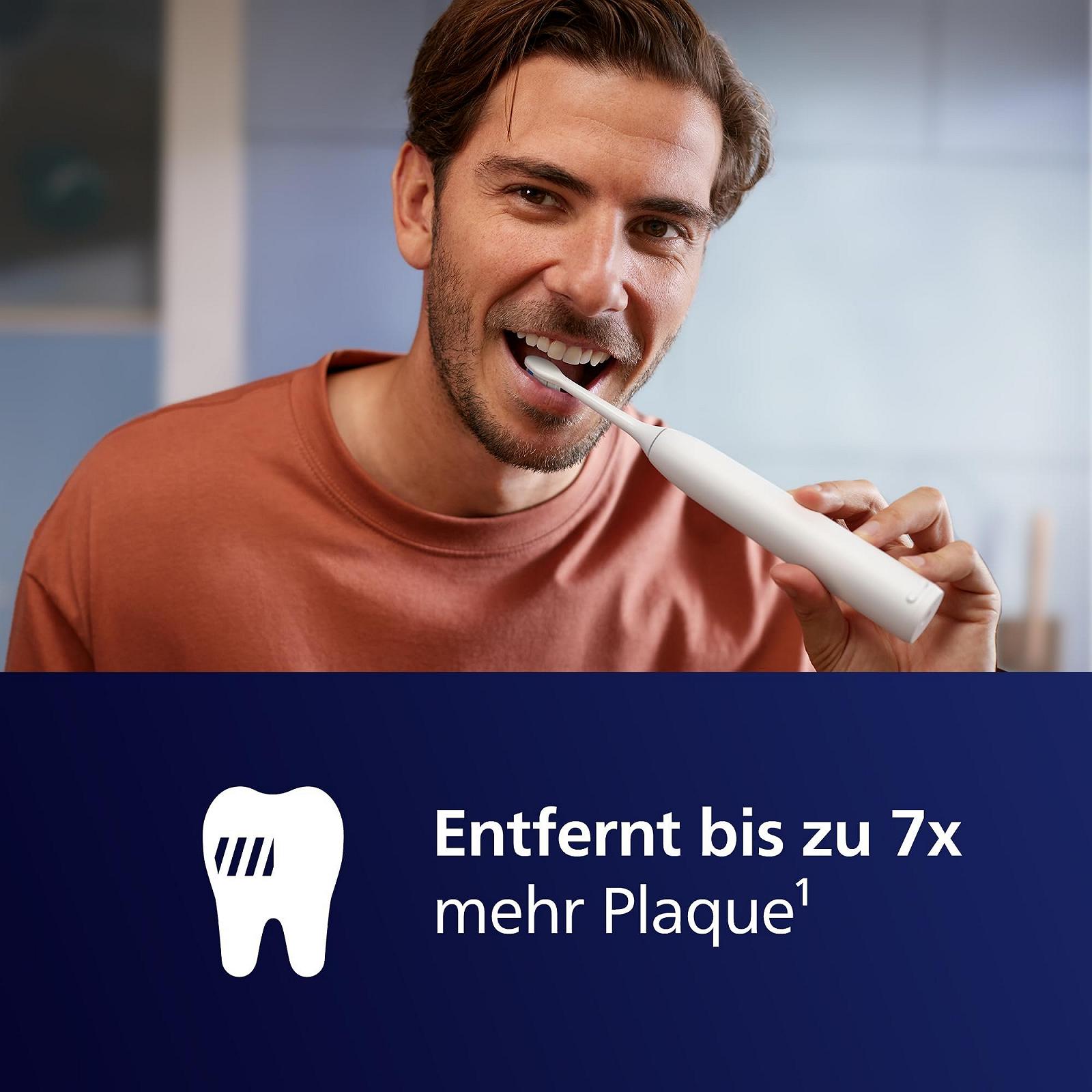 Зубна щітка електрична Philips Sonicare 5500 HX7110/02 звукова 2 режими, контроль тиску, EasyStart, SmarTimer та BrushPacer, біла, фото №2