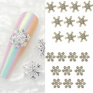 Прикраса для нігтів Сніжинки Модний манікюр, 10 шт synthetic.ua - Фото 1