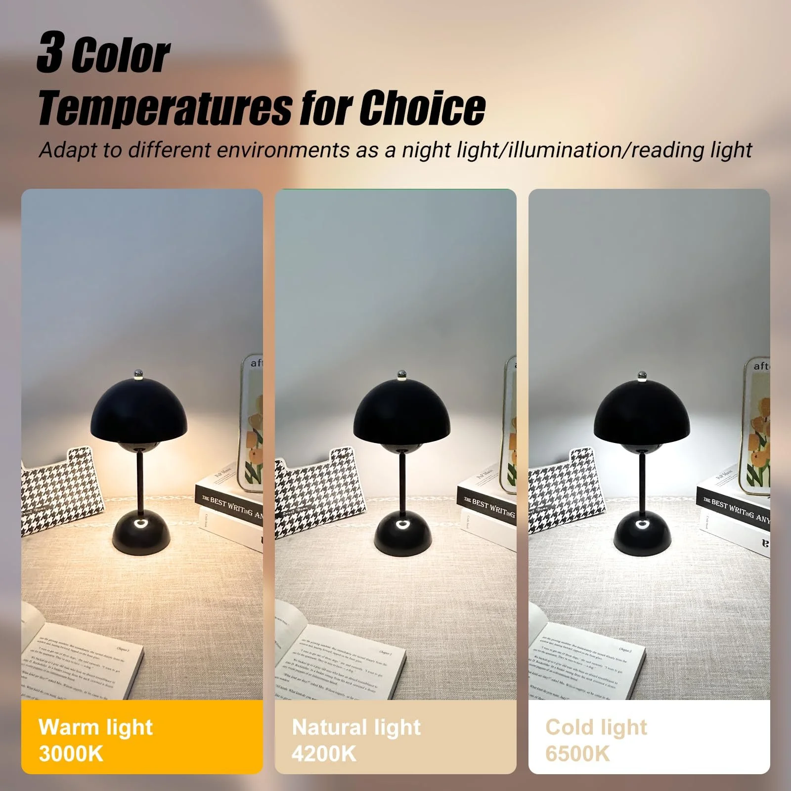 Настільна лампа EXTRASTAR LED4 сенсорна з акумулятором, фото №4