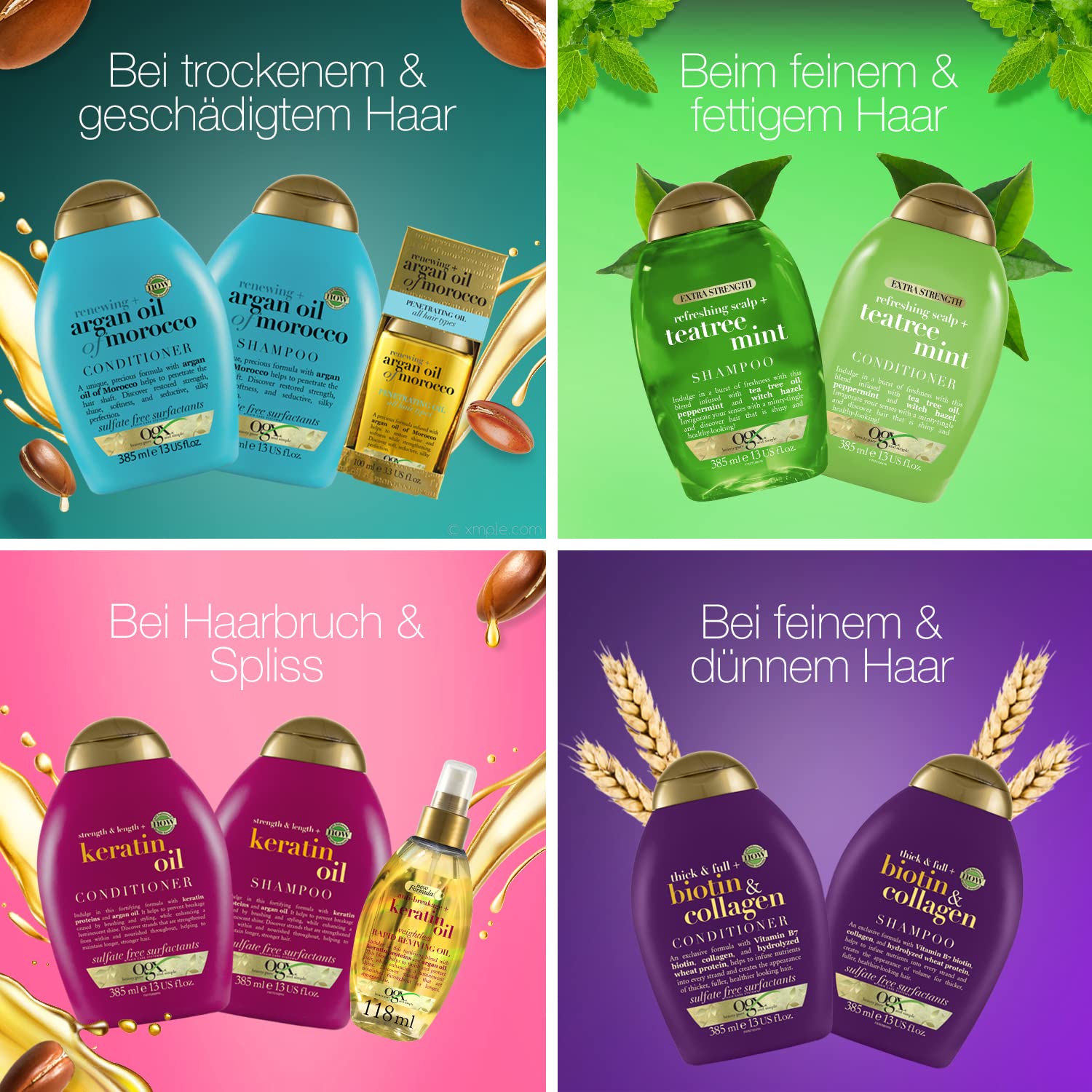 Кондиционер OGX Teatree Mint Extra Strength Conditioner 385 мл Зеленый, фото №6