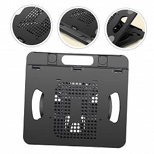 Подставка для ноутбука Artibetter Регулируемая Складная Вентилируемая Черный synthetic.ua - Фото 1