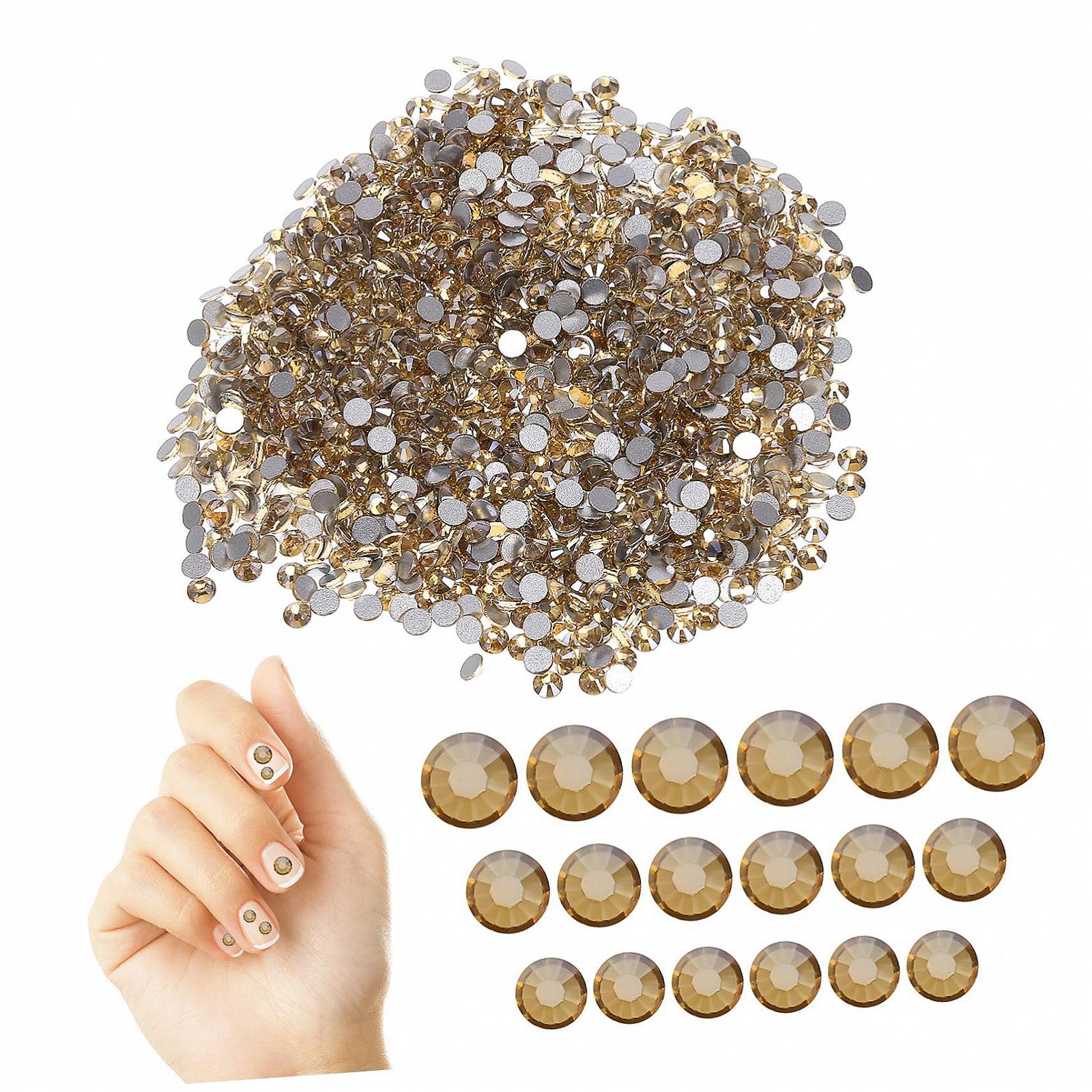Стразы для ногтей Блестящие стразы Круглая стеклянная форма Плоская задняя часть для маникюра DIY украшения для ногтей Материал для рукоделия, фото №1