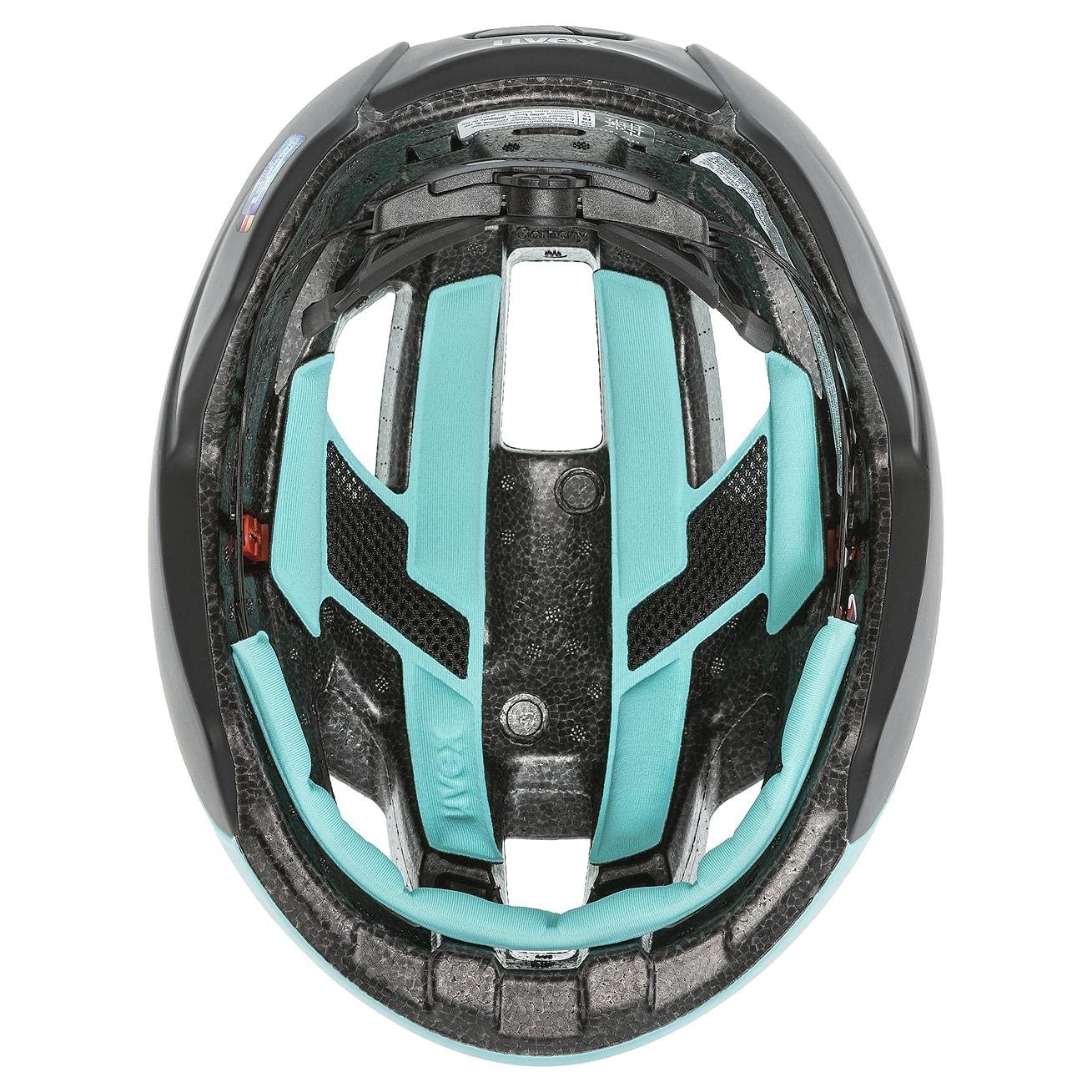 Шлем Uvex Rise CC Rennrad матовый бирюзовый/черный 2023, фото №4