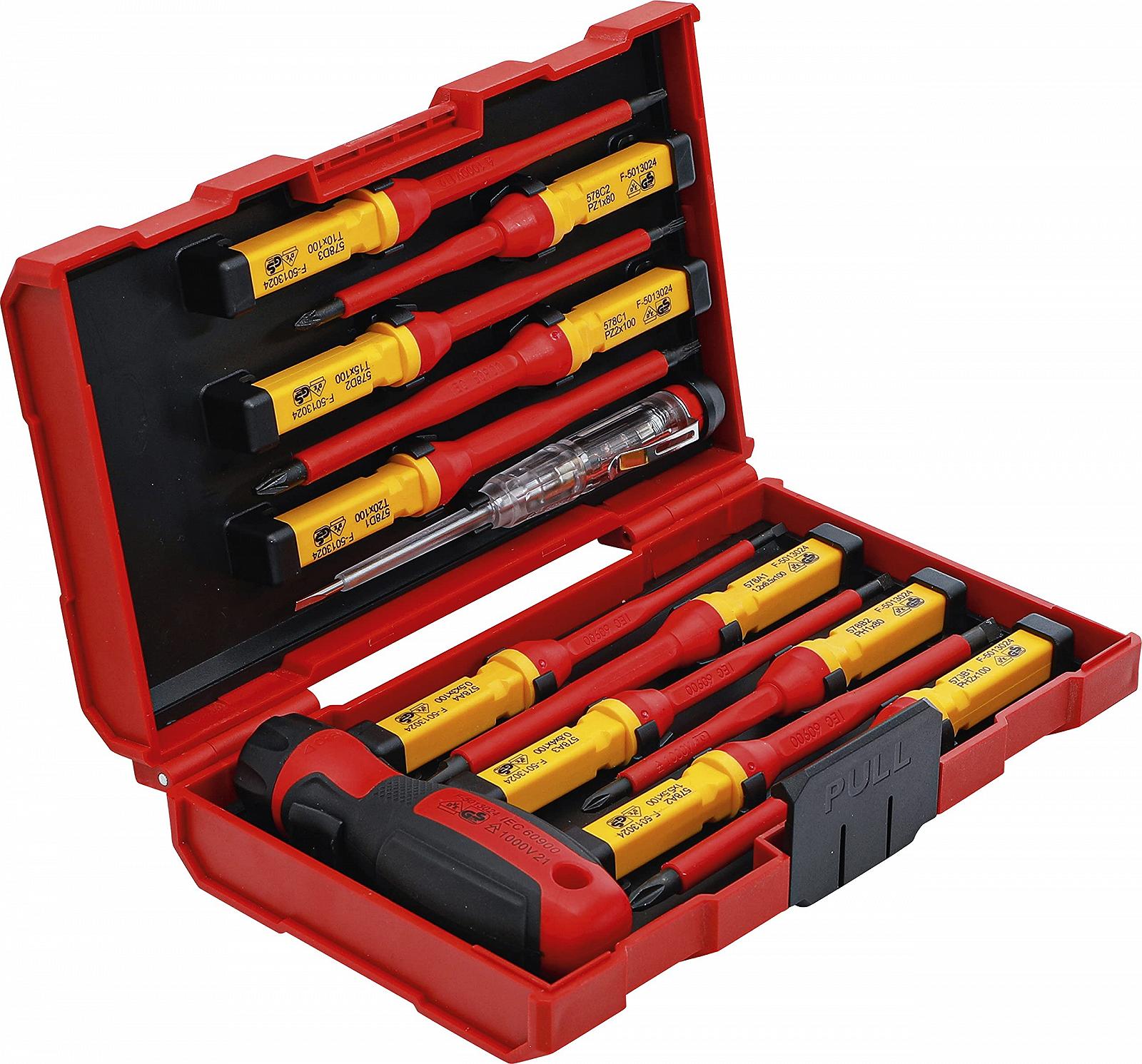 Набор отверток BGS 35814 VDE со сменными лезвиями 13 штук, фото №7