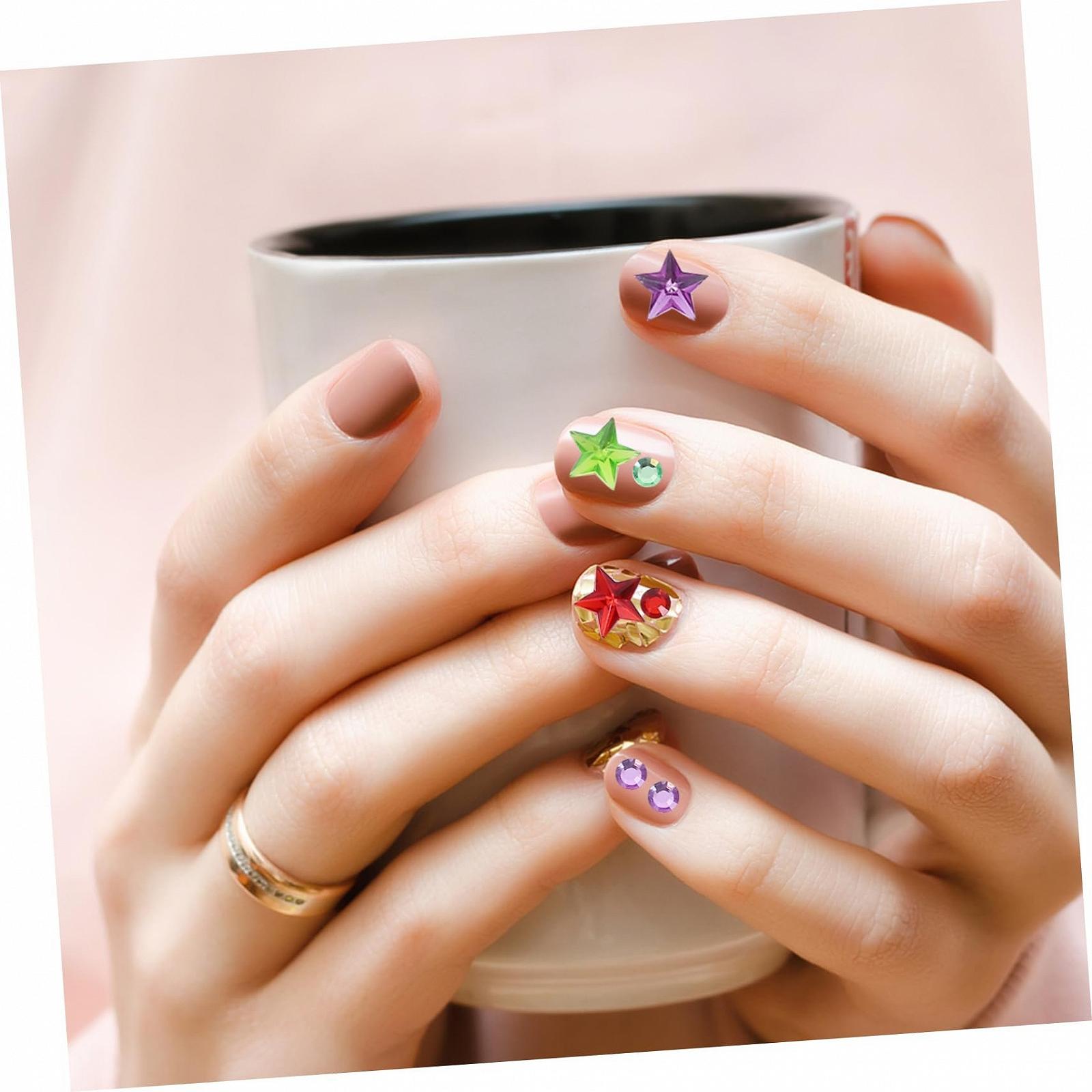 Наклейки акрилові TEHAUX 8 аркушів, стрази кристали для макіяжу, фото №3