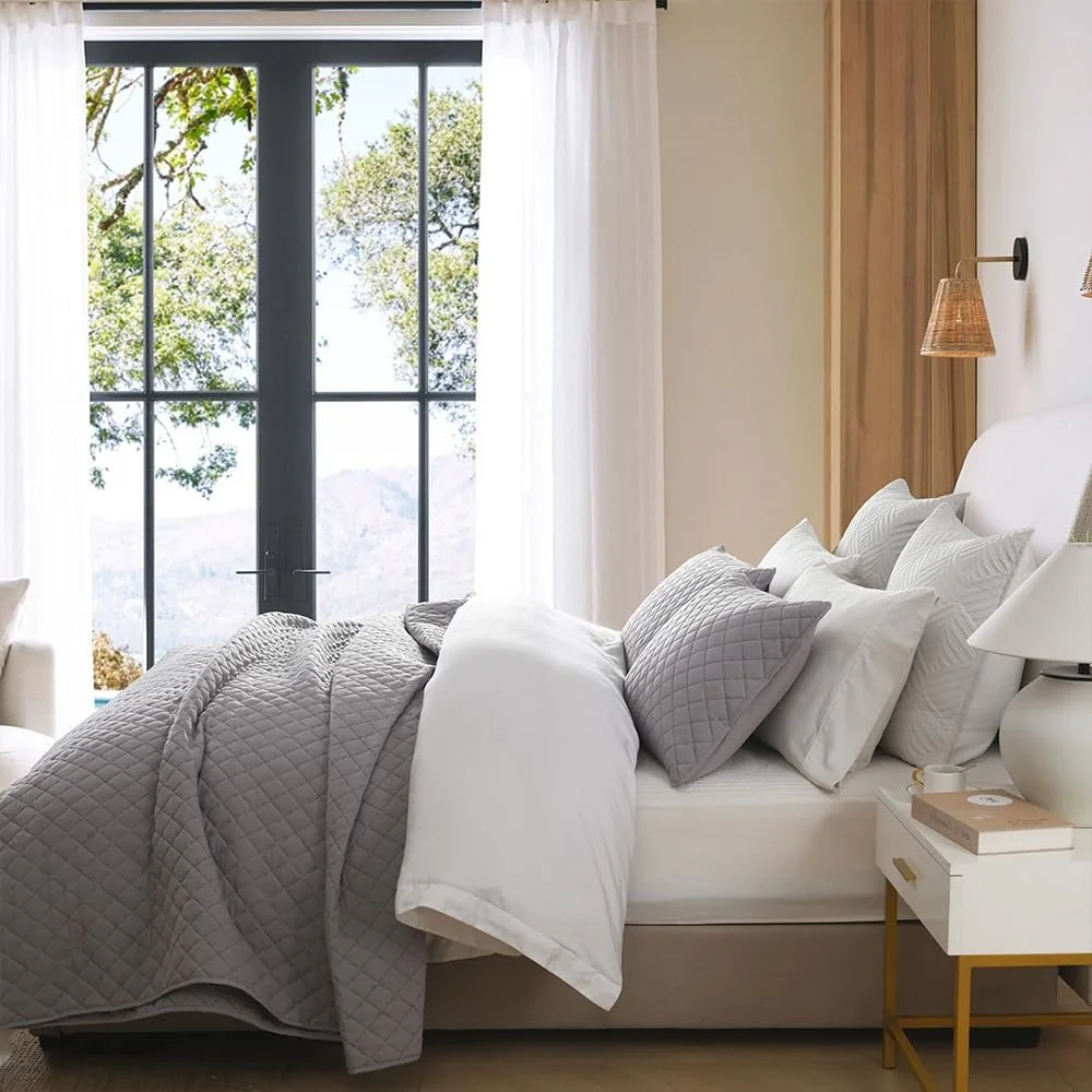 Покривало ENASAL Геометричний сірий, 240 x 260 см, фото №4 Покривало ENASAL Геометричний сірий, 240 x 260 см, фото №4