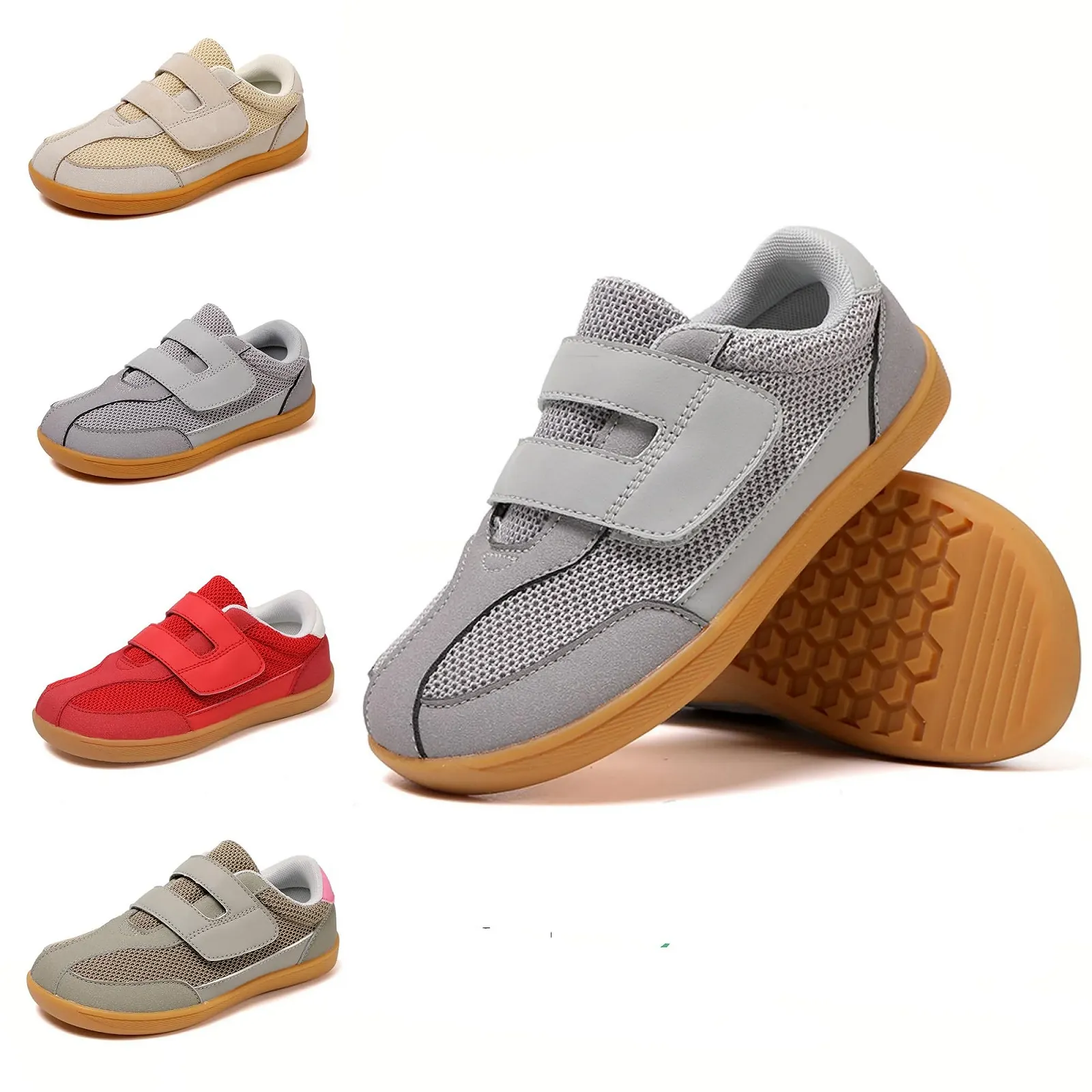 Дитячі унісекс босоніжки з широкою застібкою, дихаючі легкі, фото №1