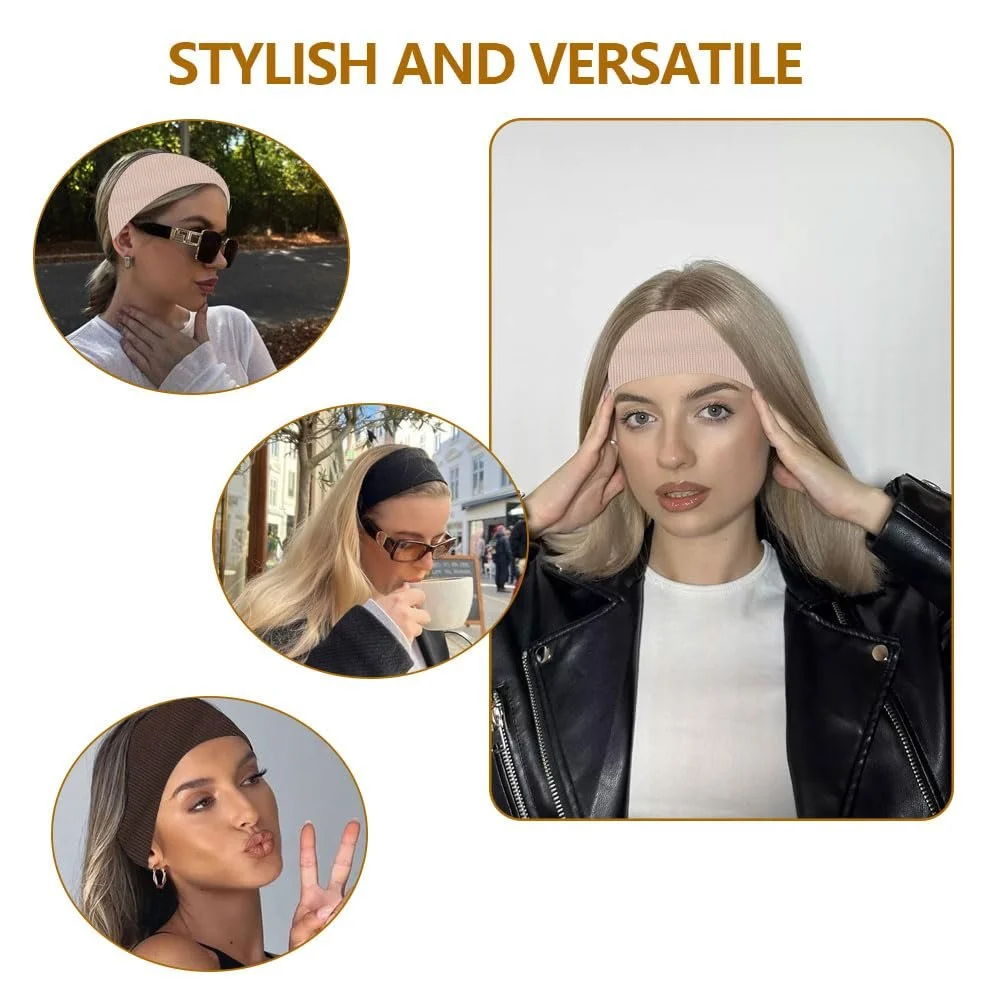 Набір з 3 тонких пов'язок на голову для йоги, однотонна, фото №5