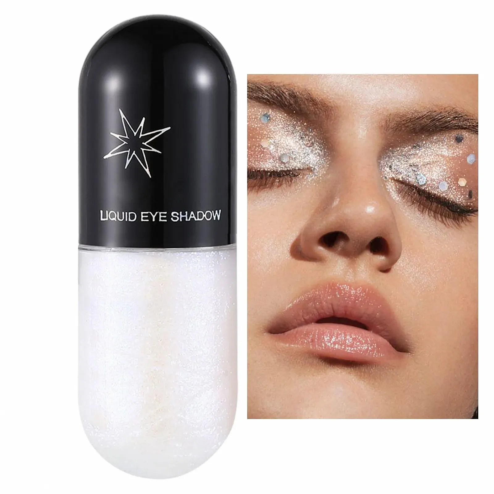 Подводка для глаз жидкая с блестками Lvtfco, фото №7