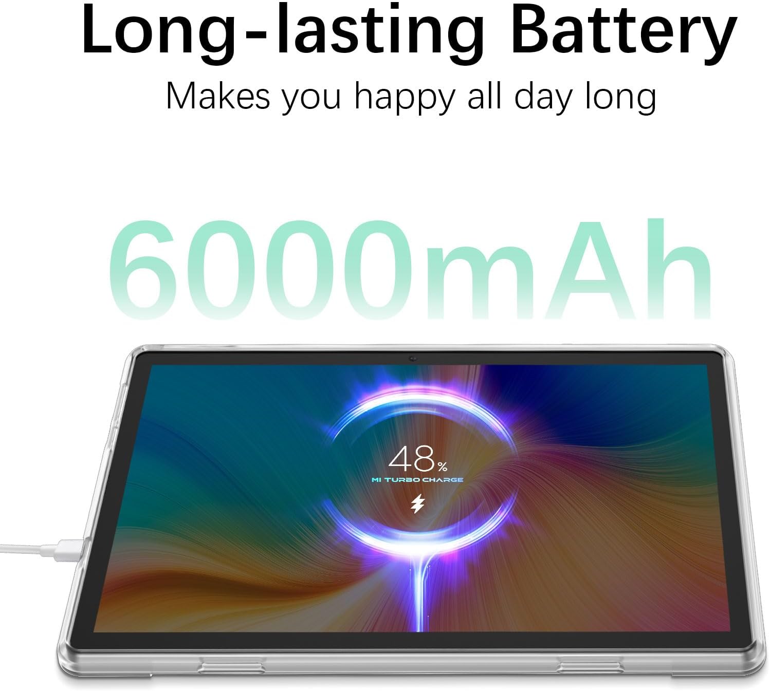 Планшет 10.1" Jikocxn K12 4+4/64Gb 4 ядра Android 13 6000 mAh Чорний, фото №3