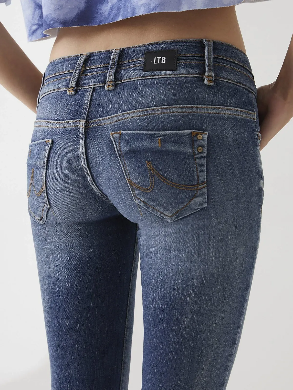 Джинси LTB Julita X Skinny Denim Medium з блискавкою, низька посадка - Синій, фото №5